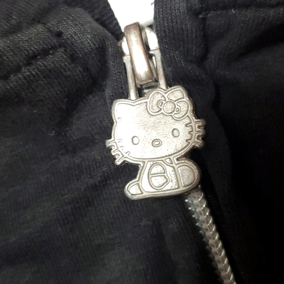 Girls Hello Kitty hoodie  with sequins zip up sweater size 6 - Picture 4 of 6